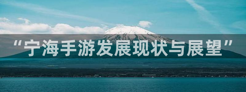 pcpg国际app官网下载：“宁海手游发展现状与展望”
